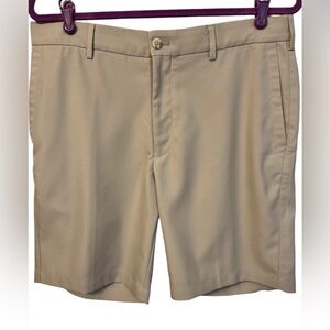 Men’s Peter Millar golf shorts.  Size 34 waist.  9” inseam .  Khaki color.